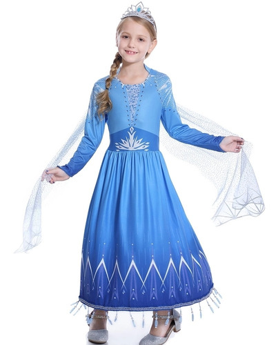 Vestidos De Princesa Frozen Elsa Fiesta O Cosplay Para Niña