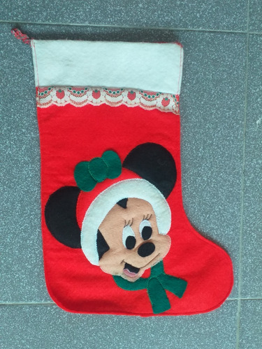 Hermosa Bota De Navidad De Minnie Mouse Disney