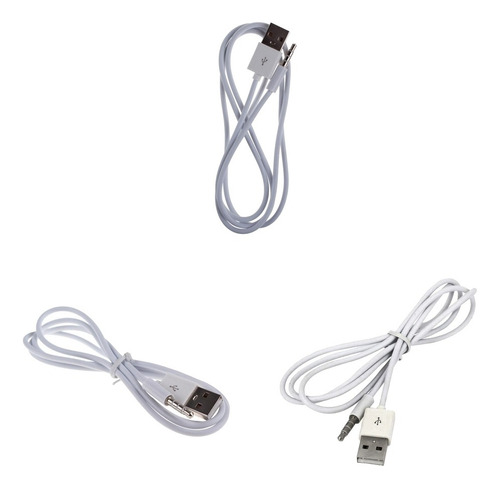 3 Unidades Interfaz De Cargador Usb 2.0 Macho A 3.5mm Jack