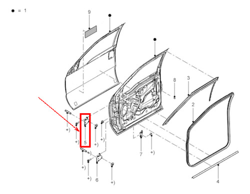 Dobradica Superior Porta Ford F250 F350 F4000