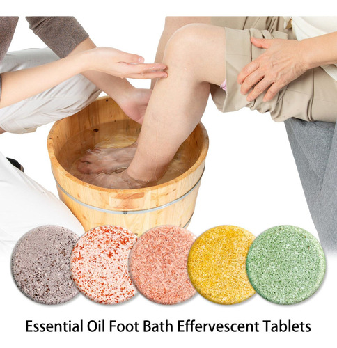 Tabletas Efervescentes Para Baño De Pies Con Aceite Esencial