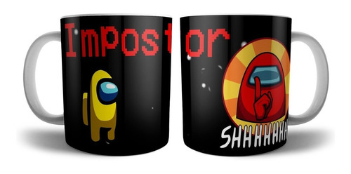 Imagen 2 de 8 de Tazas Personalizadas Among Us C/caja Sublimada Diseño Bola8