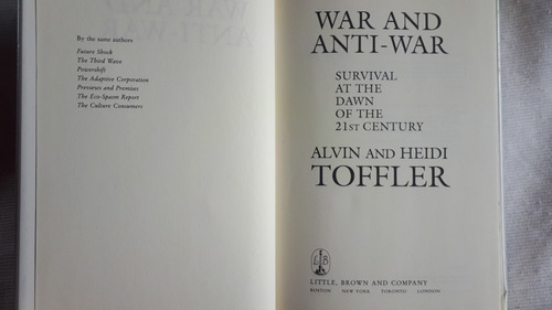 War And Anti-war Alvin Heidi Toffler En Ingles Tapa Dura