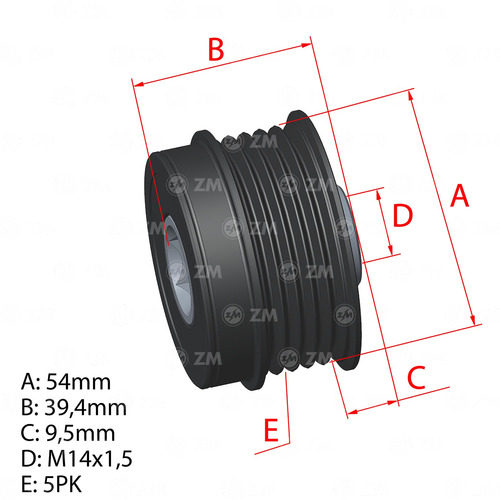 Polia Roda Livre Do Alternador Toro Compass Renegade Diesel