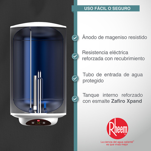 Calentador De Acumulación Eléctrico 50 Litros 110v Rheem