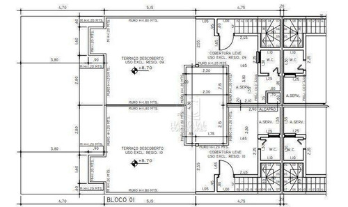 Cobertura Com 2 Dormitórios À Venda, 84 M² Por R$ 335.000,00 - Campestre - Santo André/sp - Co5279