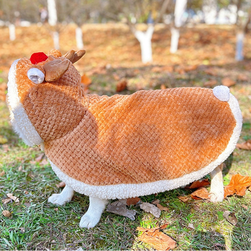 Capa Con Capucha De Reno Para Mascotas (l) Para Navidad, Cál