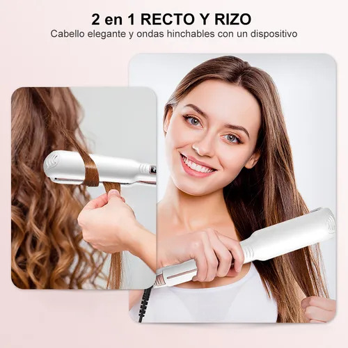 Operacion® Plancha Para Cabello Infrarrojos Cerámica Plancha Panel de 2,2 pulgadas con 26 tipos de temperatura y bloqueo fijo con cable de 360° Plana Para Cabello Plancha