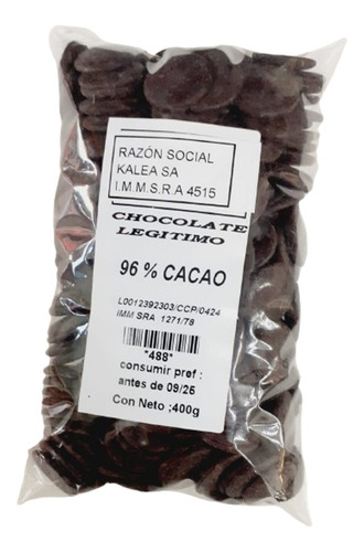 Chocolate  96% Pureza 400g