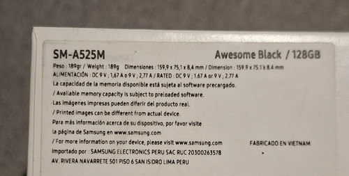 Samsung Galaxy A52 128 Gb Awesome Black 6 Gb Ram (Usado)