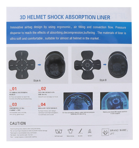 Juego De Almohadillas Universales Para Casco 360° Protección