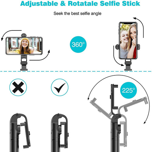Imagen 2 de 6 de Palo Selfie Tripode Extensible iPhone/samsung Galaxy (negro)