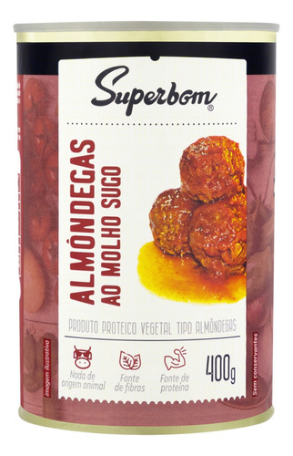 Almôndega ao Molho Sugo Superbom Lata 400g