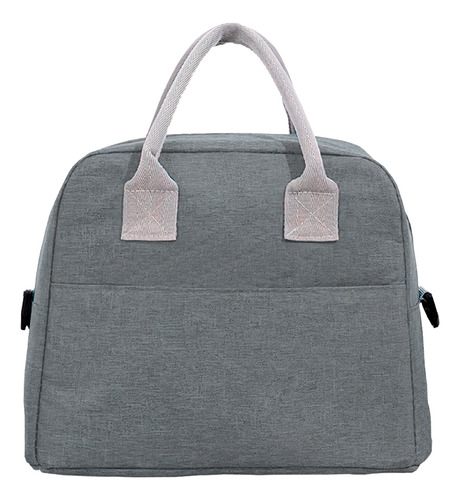 Bolsa De Mão Termica Media Mantém Temperatura Lanche Marmita Cor Cinza