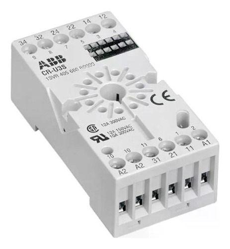 Base Para Relé Com 3 Contatos - Cr-u3s (1svr405660r0000)