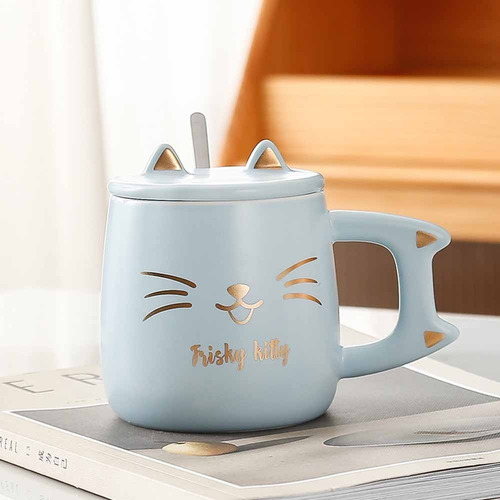 Imagen 2 de 4 de Set Gatito - Taza + Tapa + Cuchara