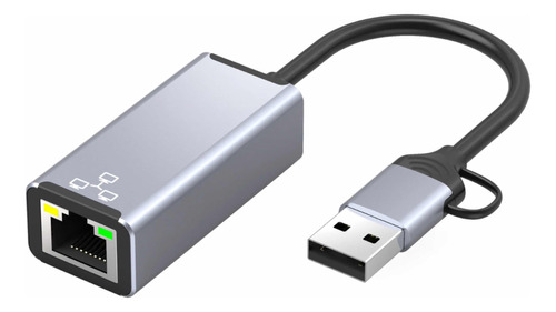 Adaptador Tipo-c / Usb A Red Lan Rj45 Hembra