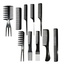 Comprar Set Peluquería Barbería 10 Peines Variados Con Estuche 