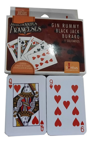 Imagen 1 de 6 de Juegos Con Naipes Franceses Cartas Bontus Jeg 633 El Gato