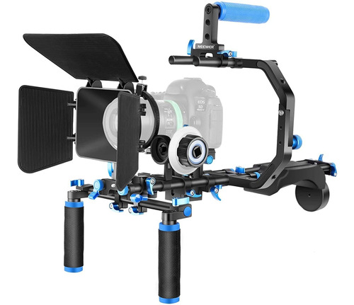 Kit Rig De Hombros Para Camaras Dslr Con Caja Mate | Azul