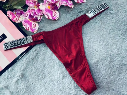 Lencería Panty Victoria Secret Tira Brillante Bikini Encaje