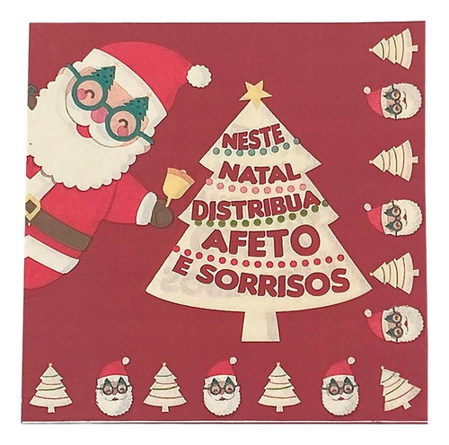 Guardanapo De Papel Natal Papai Noel Natalino 33cm