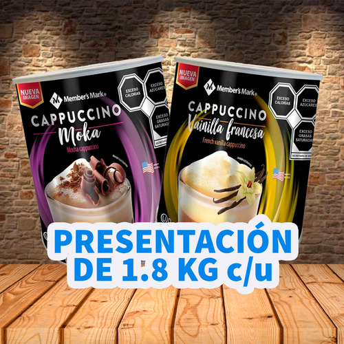 Café Capuccino Sabor Moka Y Vainilla De 1.8 Kg C/u