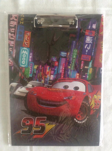 Carpeta Con Gancho De Figura Animada Cars