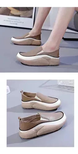 Zapatos Ortopédicos Cómodos De Cuero Suave Para Mujer