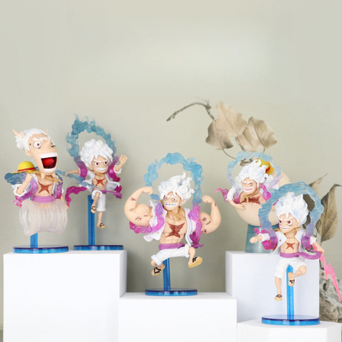Figura Luffy Gear 5 One Piece Set X5 Dios Del Sol Nika Anime