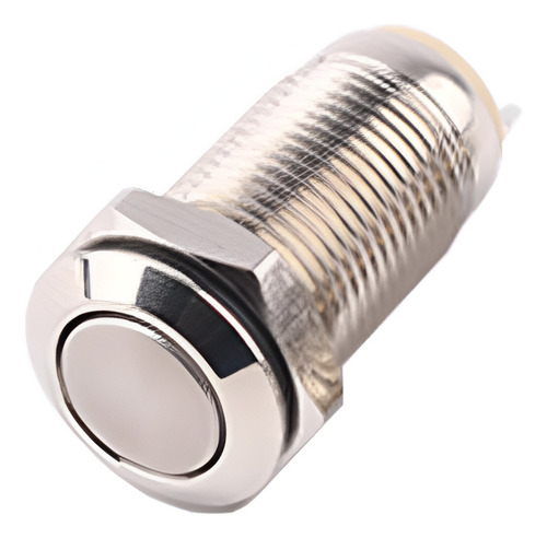 Push Boton Cabeza Plana Metalico Switch Momentaneo 10mm Ip65