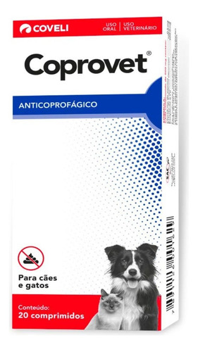 Coprovet 20 Comprimidos | Anticoprofágico Para Cães E Gatos