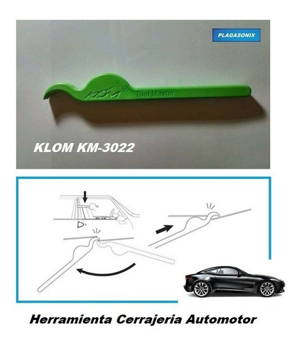 Imagen 4 de 8 de Ganzua Gancho Apertura Cerrajeria Automotor Cuña Km-3022