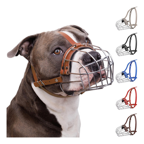 Bronzedog Pitbull Bozal Para Perro Canasta De Metal Transpir