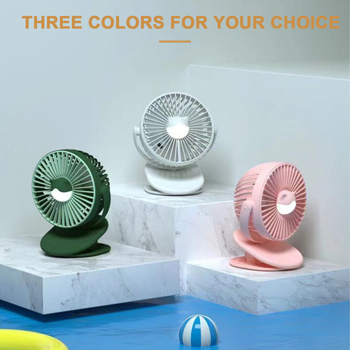 Mini Ventilador Con Clip De Escritorio Usb Con Luz