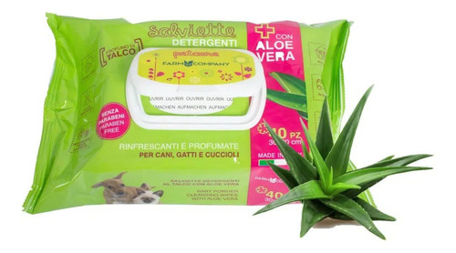 Toalla Húmeda Para Perros Y Gatos Con Clorhexidina Aloe Vera