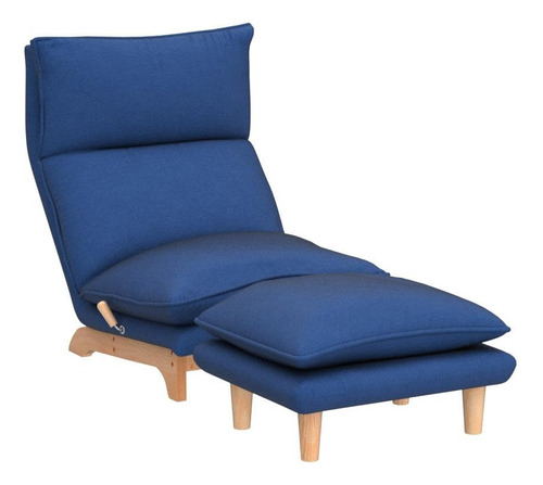Silla De Suelo Reclinable Ajustable Azul Sofá Perezoso Tatam