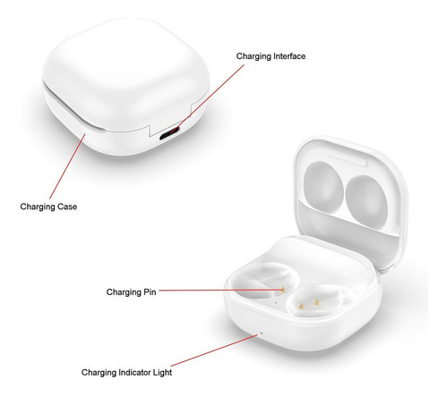 R Caja De Carga Para Samsung Para Galaxy Buds2 Sm-r177