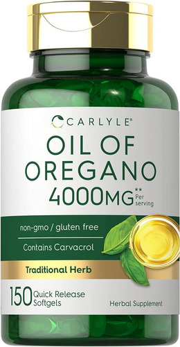 Oregano Oil Capsulas 4000mg 150 Softgels Aceite De Oregano 