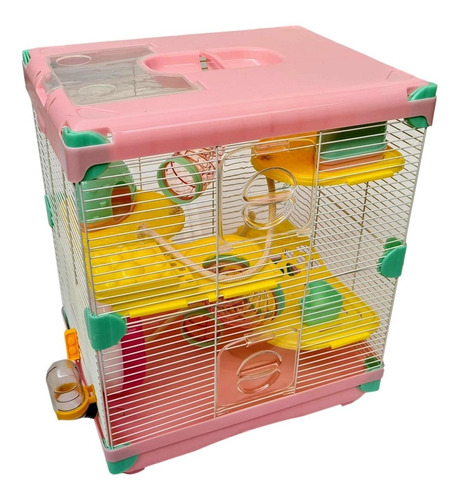 Jaula Para Hamster Con Bebedero 36x27x42.5 Varios Colores