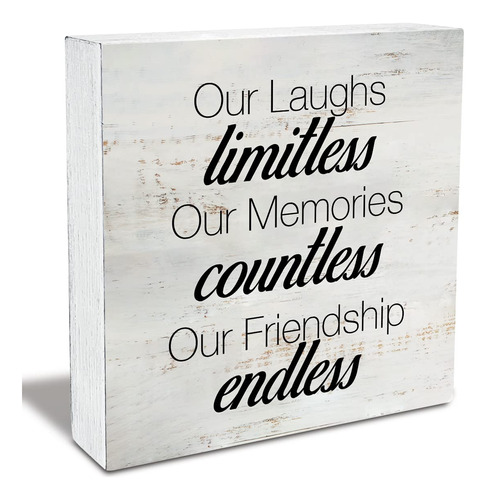Cartel Rustico Madera Texto Ingl  Our Laughs Limitless Box 5