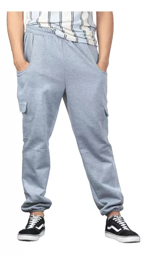 Jogger Pants Hombre De Felpa Gym Pans Pantalones Cargo Bolsa