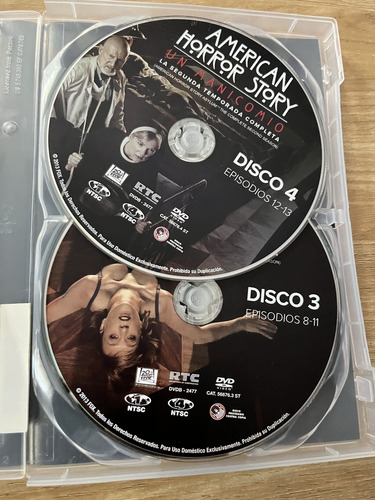 American Horror Story Asylum Un Manicomio 4 Dvds 2012 (Usado)