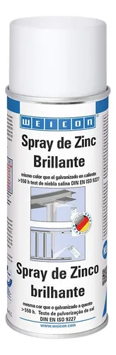 Spray De Zinc Brillante Galvanizado En Frío 400 Ml Weicon