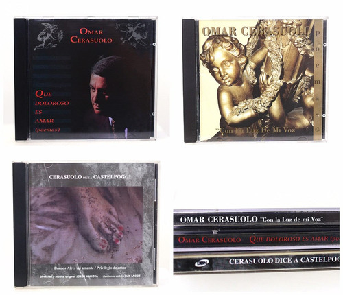 Cds Omar Cerasuolo Combo X 3 Cds Colección Poemas // Nuevos!