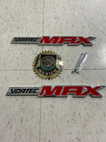Set Vortec Max Con Emblema De Mexico Para Parrila 3 Piezas