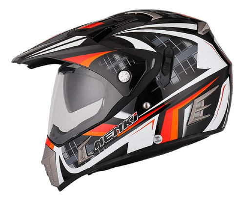 Casco Nenki Nk-311 Cross Visor Y Lentes (varios Colores)