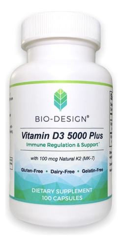 Bio-design Vitamina D3 5000 Con K2 100 Cpsulas