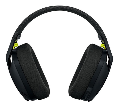 Imagen 2 de 3 de Audífonos gamer inalámbricos Logitech G Series G435 negro y amarillo fluorescente