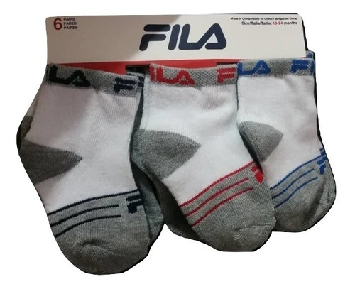 Fila  Medias  Bebes/niño/niña/  6 Pack 